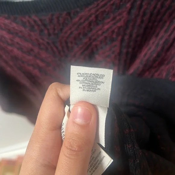 Rachel Rachel Roy size medium red black long sleeve shirt top show your love - Picture 6 of 12